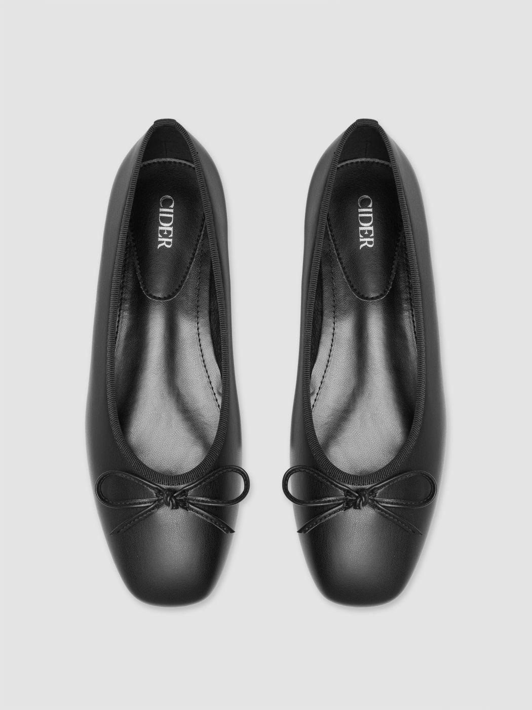 Recycelte Kunstleder Schleifen Ballerinas