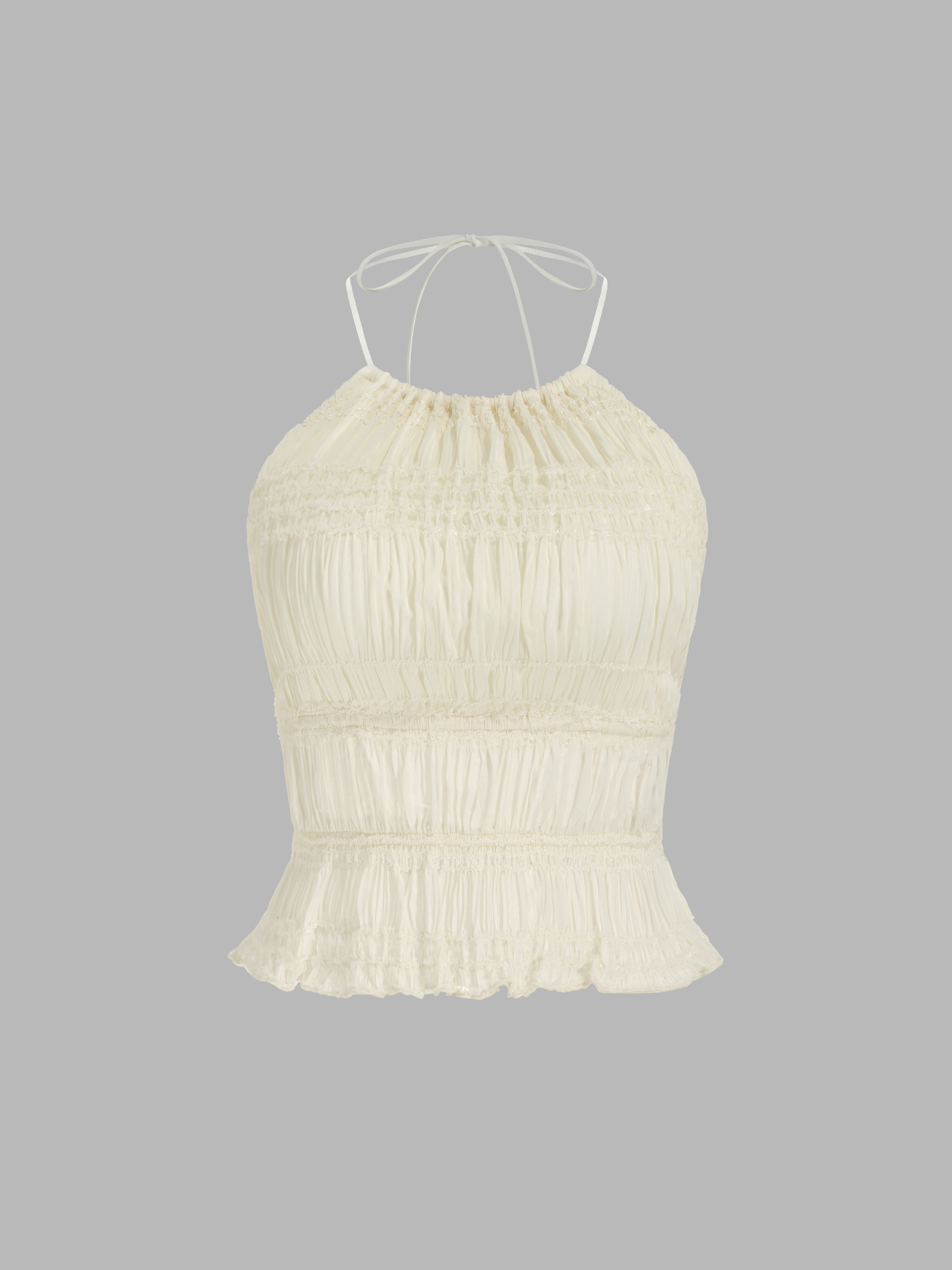 Festival Outfits Chiffon Chiffon Halter Backless Crop Top
