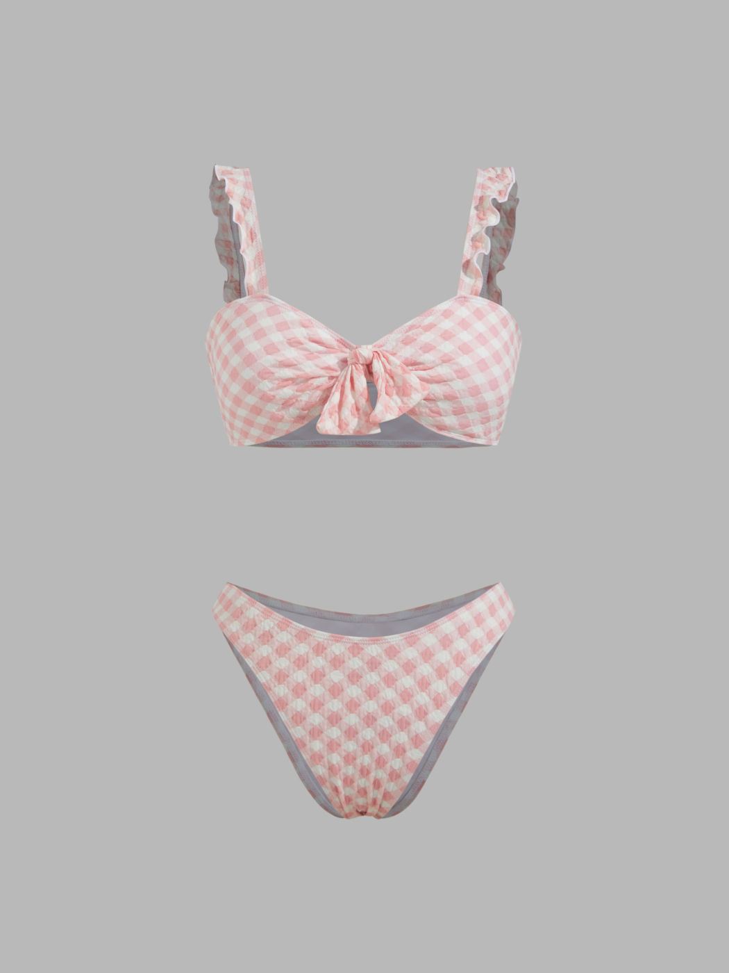 Check Lettuce Trim Bikini Set