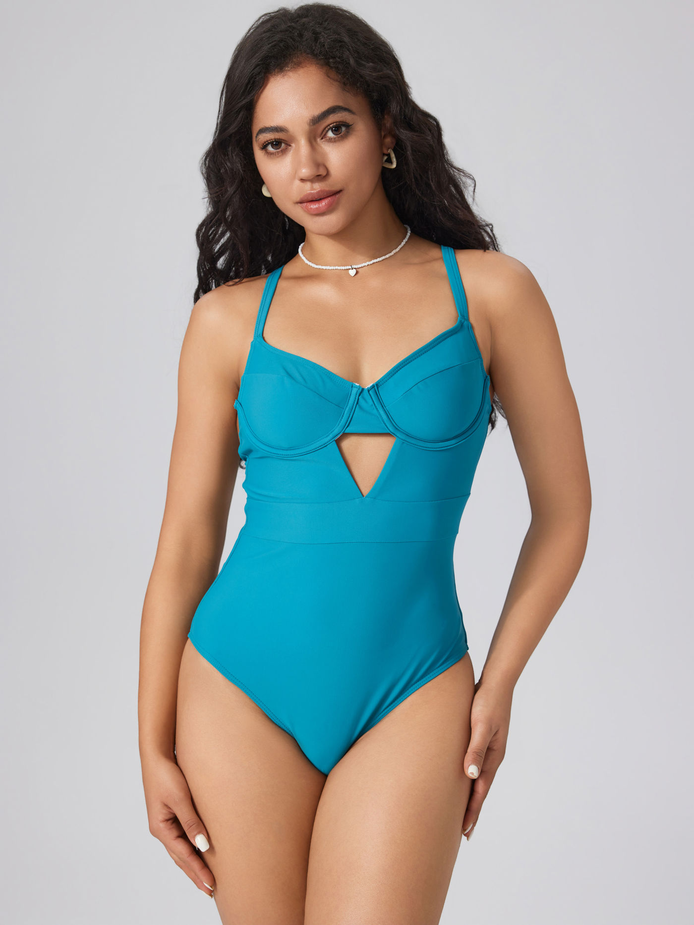 Shaping Cut Out One Piece Swimsuit
