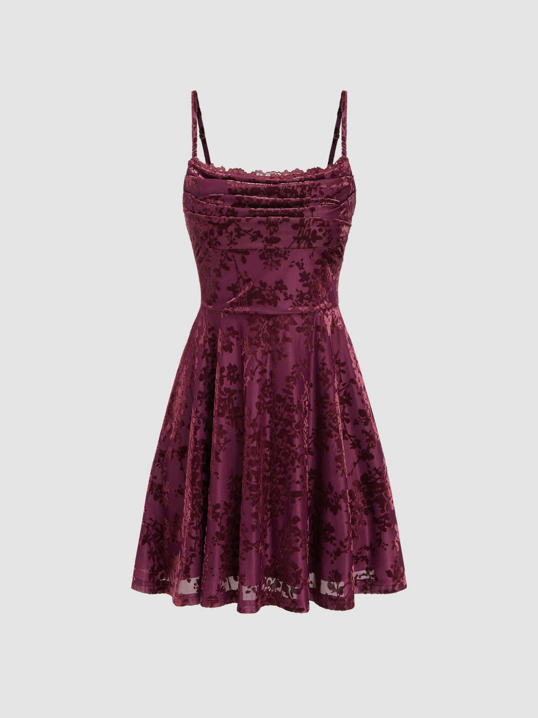 Abiti da sole Jacquard Mini abito in pizzo floreale jacquard con