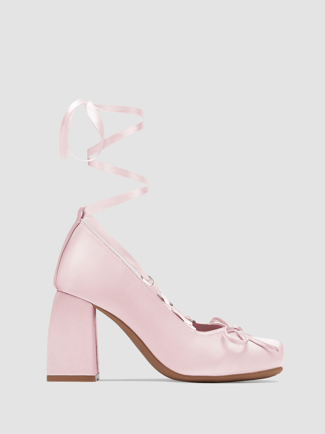 Ballet Satin Bow Mary Jane Heels For Date Wedding Coffee Shop Holiday