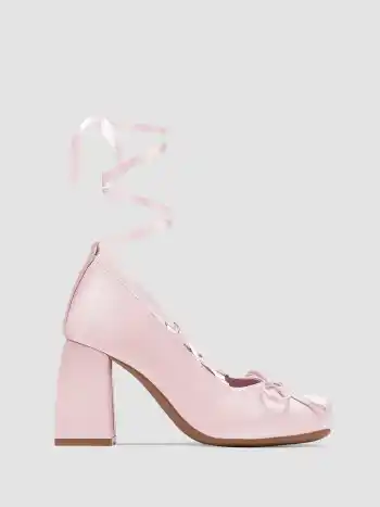 Ballet Satin Bow Mary Jane Heels