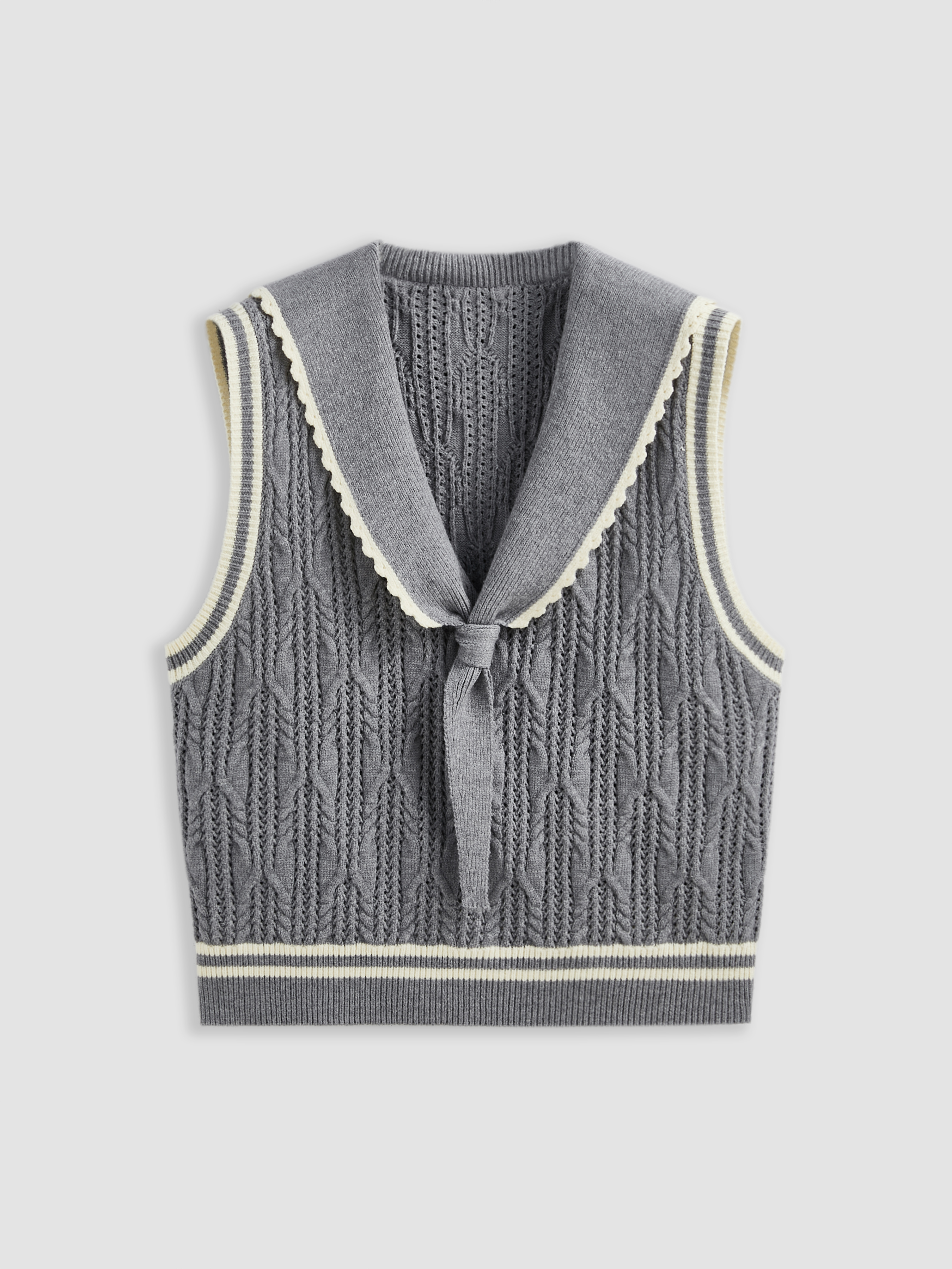 Daily Ritual Cropped Knitted Vest - Cider