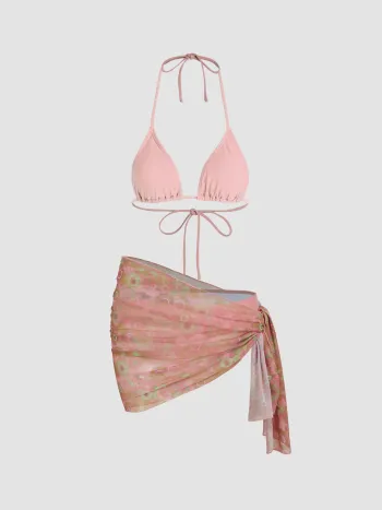 Blumiges Tagebuch Bikini-Set & Sarong