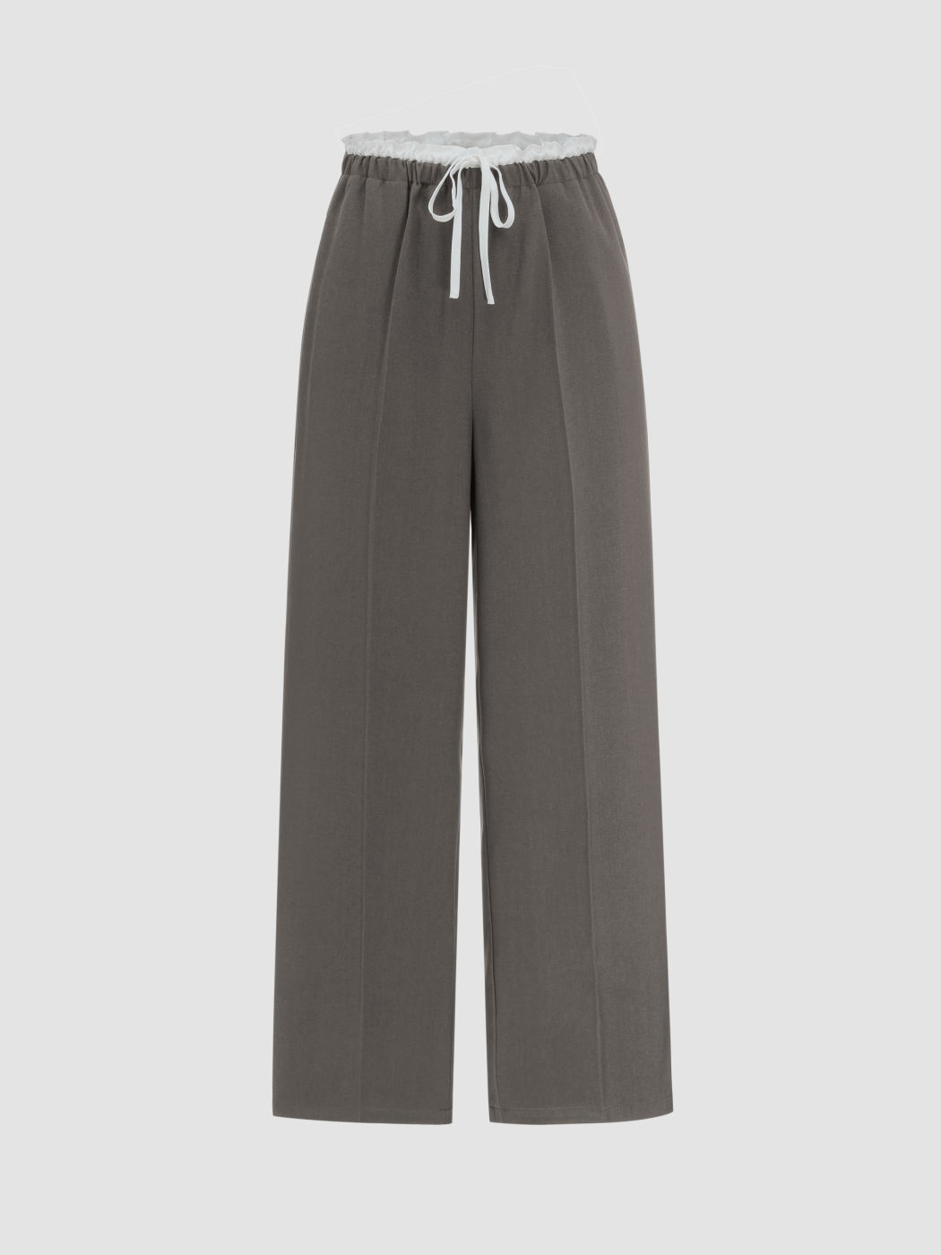 Pantaloni a gamba dritta a vita media con bande a contrasto