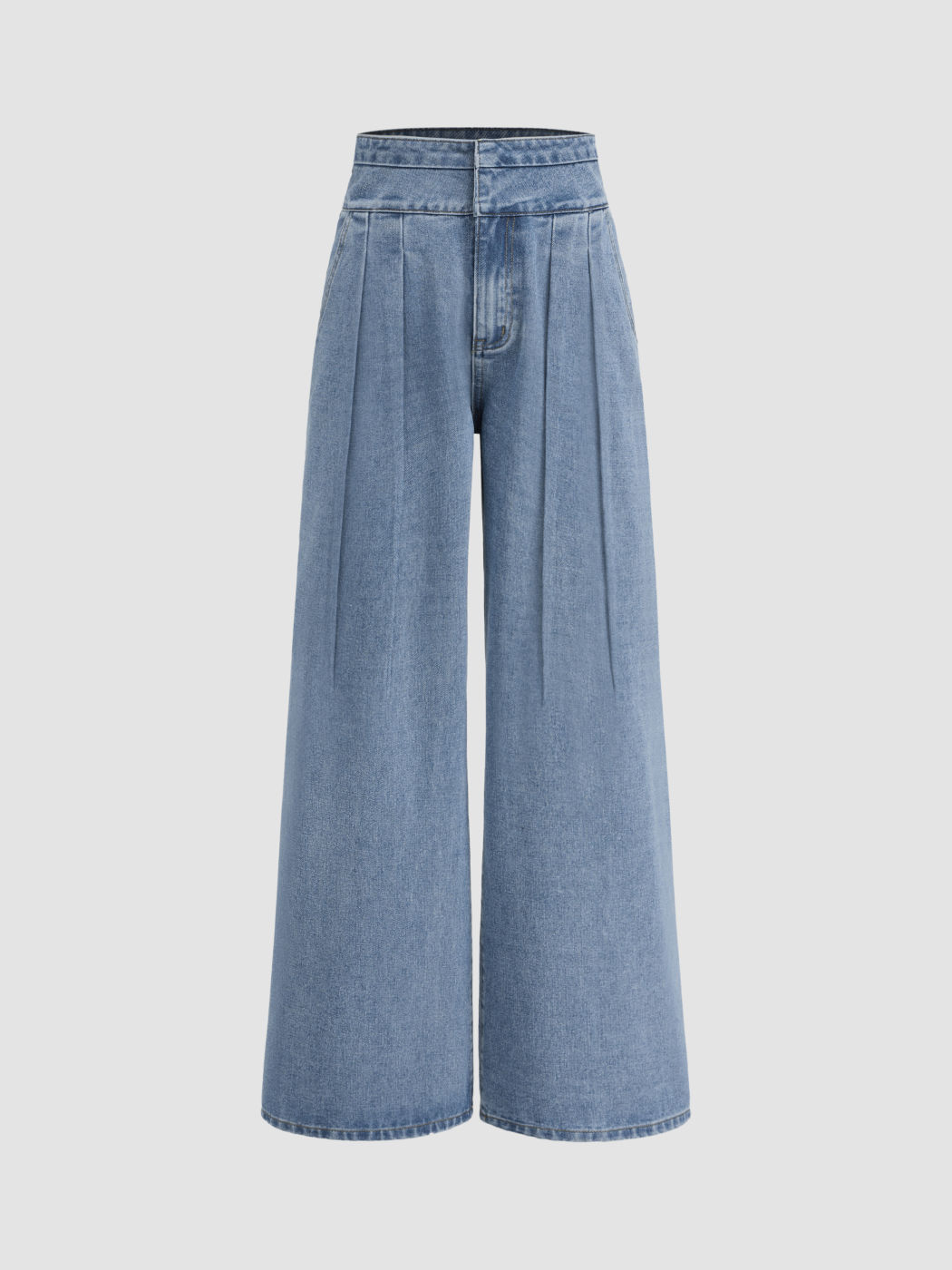  Denim Hochhaus Tasche Weite Bein Jeans