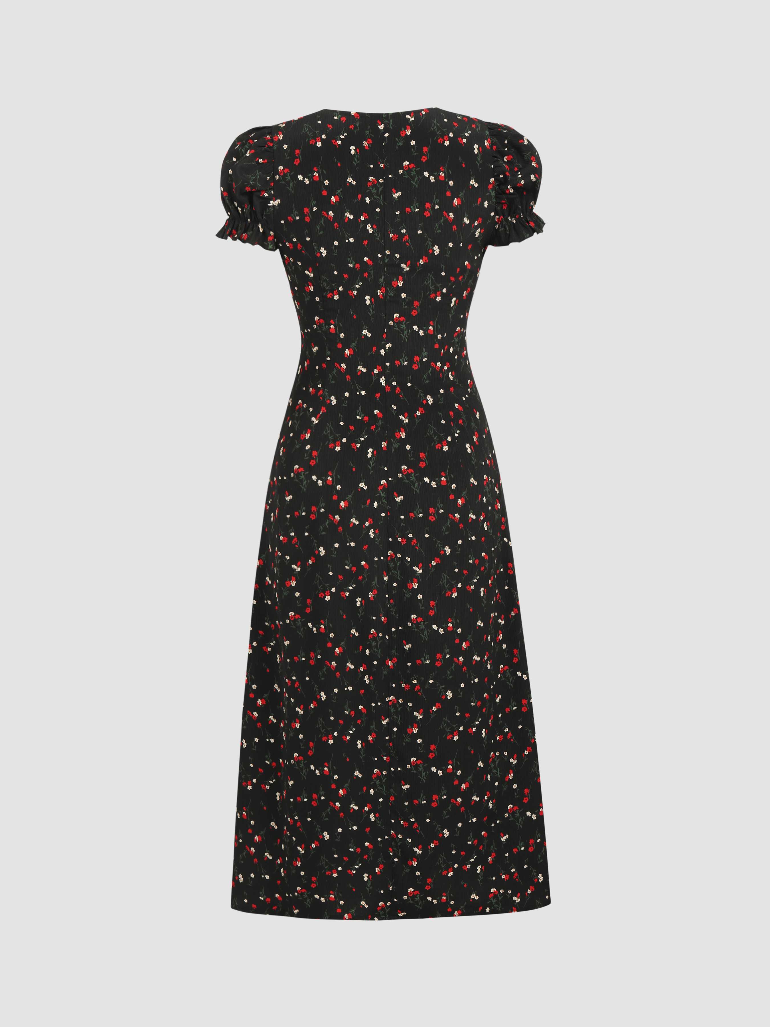 タグ付 未使用 French Bouquet Puff Sleeve Dress Fayth • Bouquet Puff Sleeve Dress