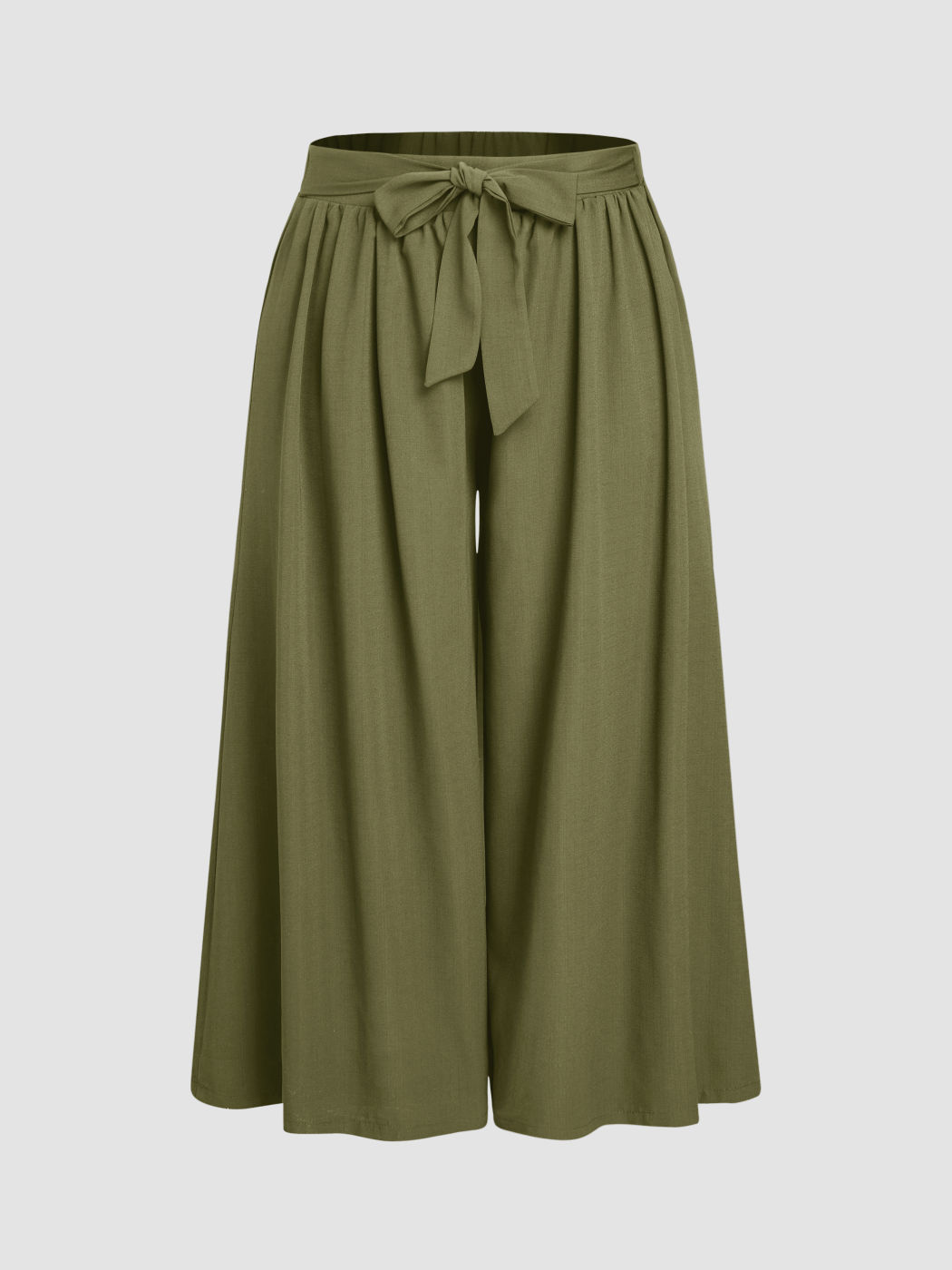 High Rise Schleife Weite Hosen Kurve & Plus