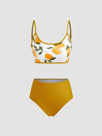 Simpatico bikini con stampa di fragole