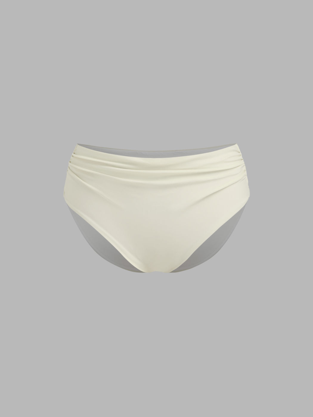 Ruched Solid Bikini Bottom