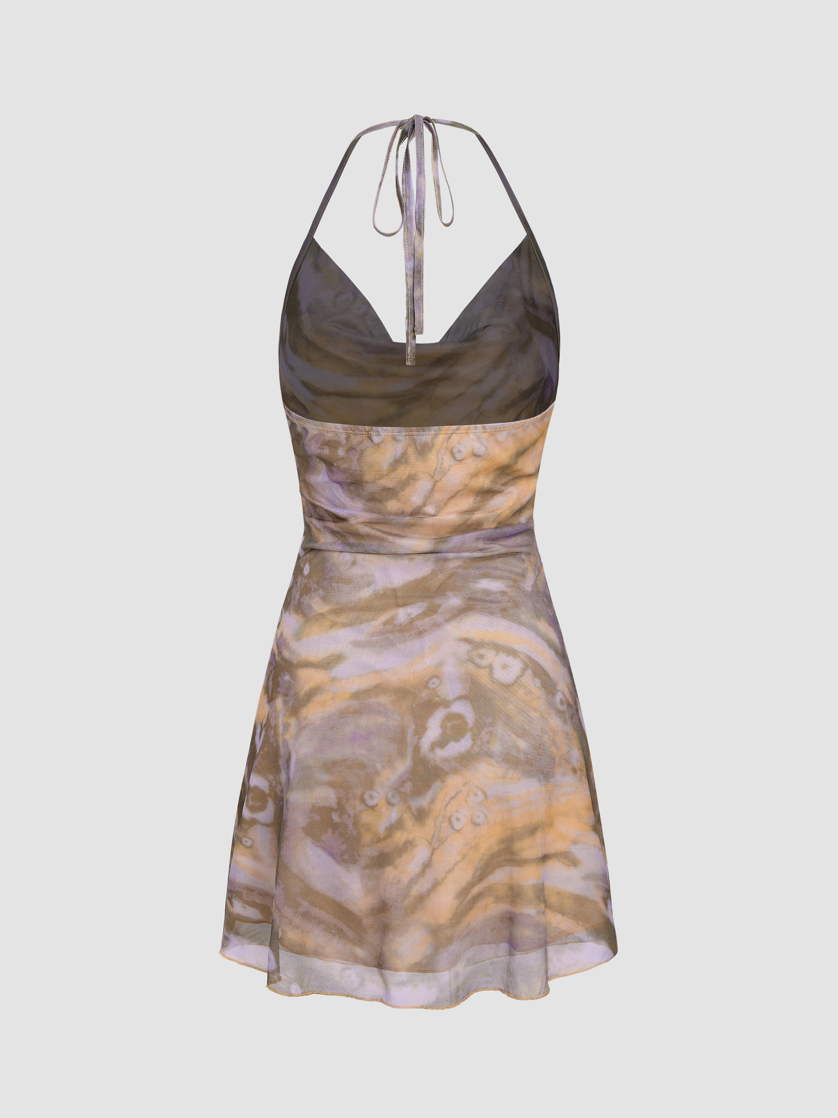 Sun Dresses Festival Outfits Mesh Mesh Cowl Neck Ombre Mini Dress For Music  Festival/Live House