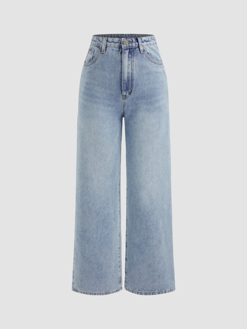 Honey Denim Mid Rise Solid Straight Leg Jeans