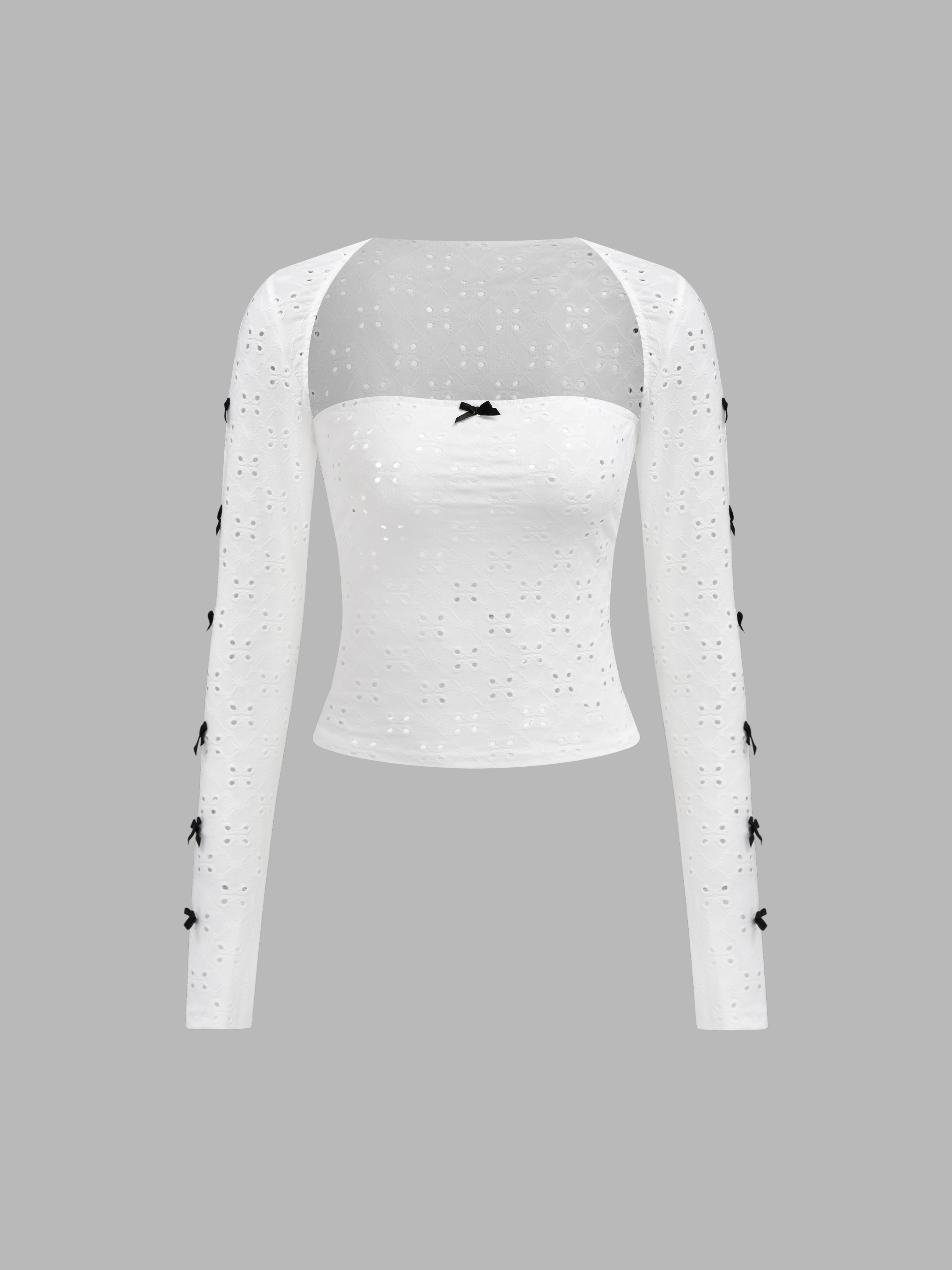 Halter knotted crystal pendant shrug hollow out ruched top