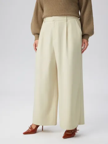 Mittelhohe Faltenhose mit Taschen Kurve & Plus