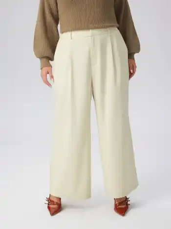 Mittelhohe Faltenhose mit Taschen Kurve & Plus