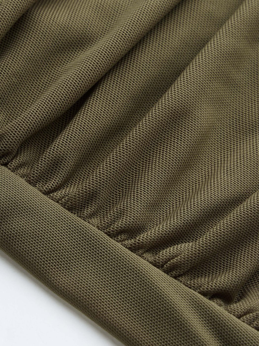 Robe Mini Solide Dos Nu Froncée à Col Rond