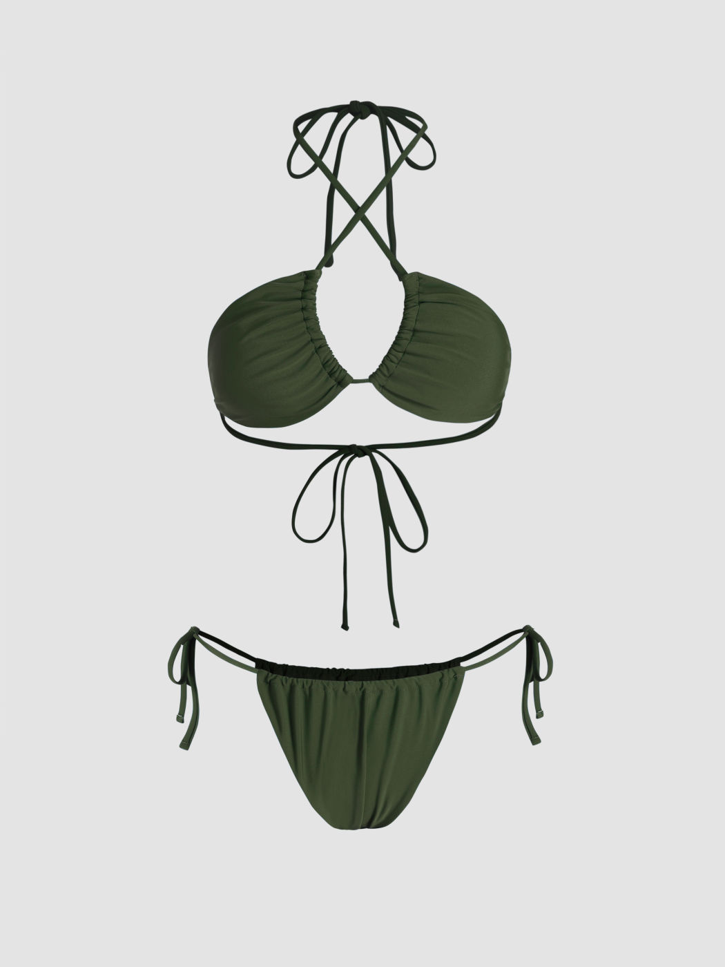 Kreuzförmiges Halter-Bikini-Badeanzug