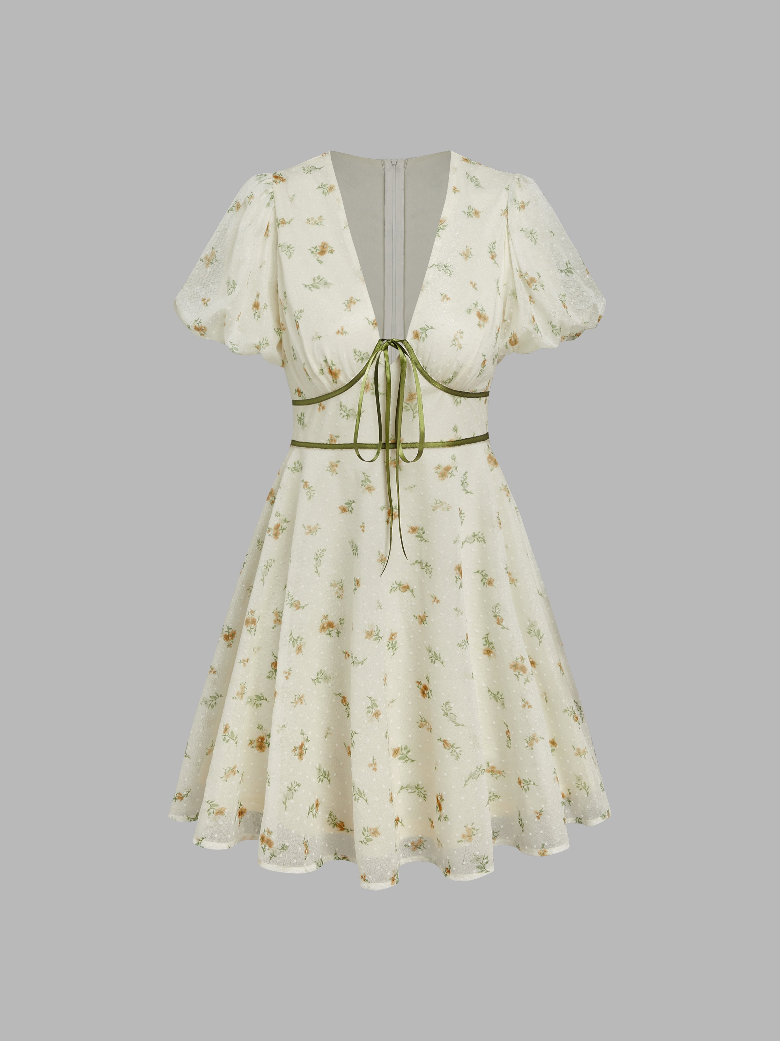 Floral Knotted Mini Dress