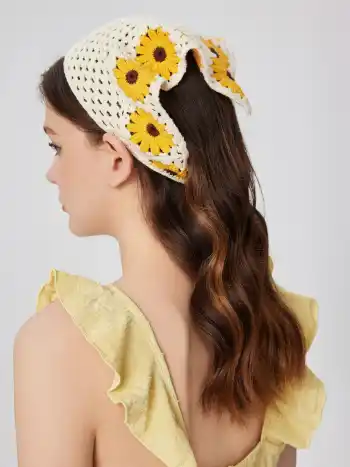 Floral Crochet Hair Band