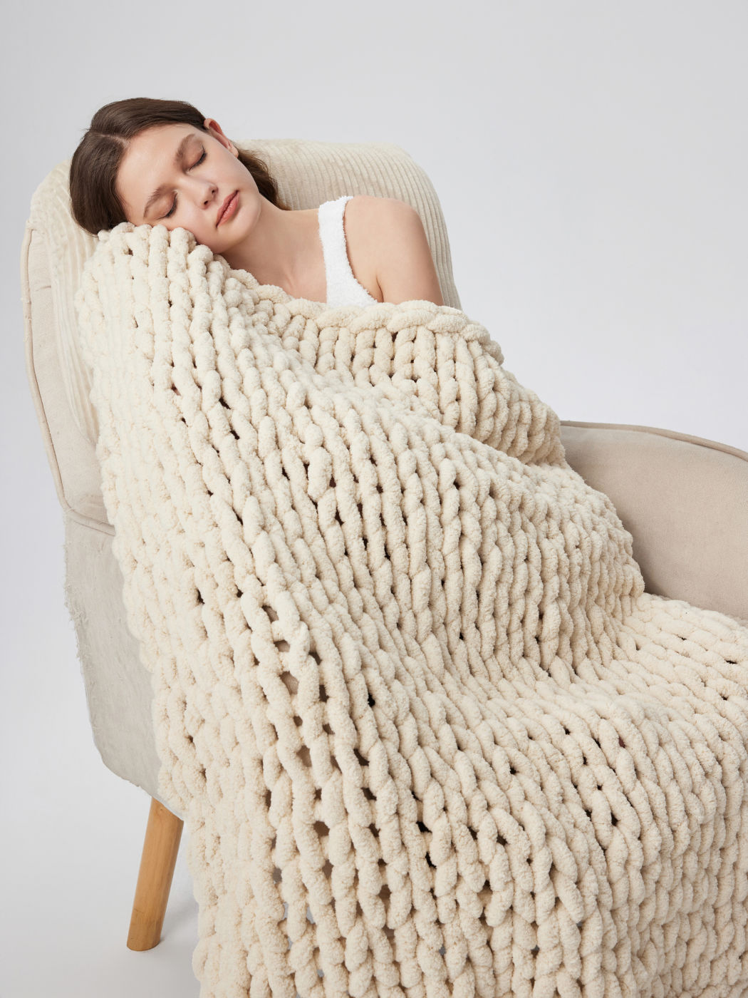  Gestrickte Gewichtsdecke