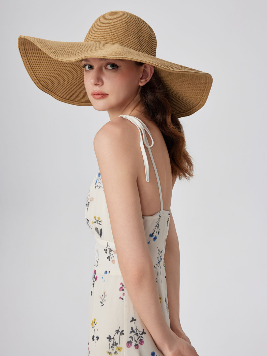 Solid Wide Brimmed Straw Hat