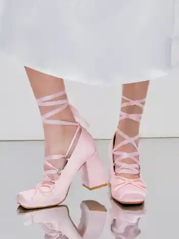 Ballett Satin Schleife Mary Jane Absätze