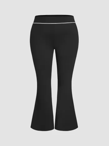 CiderAIRY™ Leggings attivi svasati con rilegatura a contrasto a vita media Curve & Plus