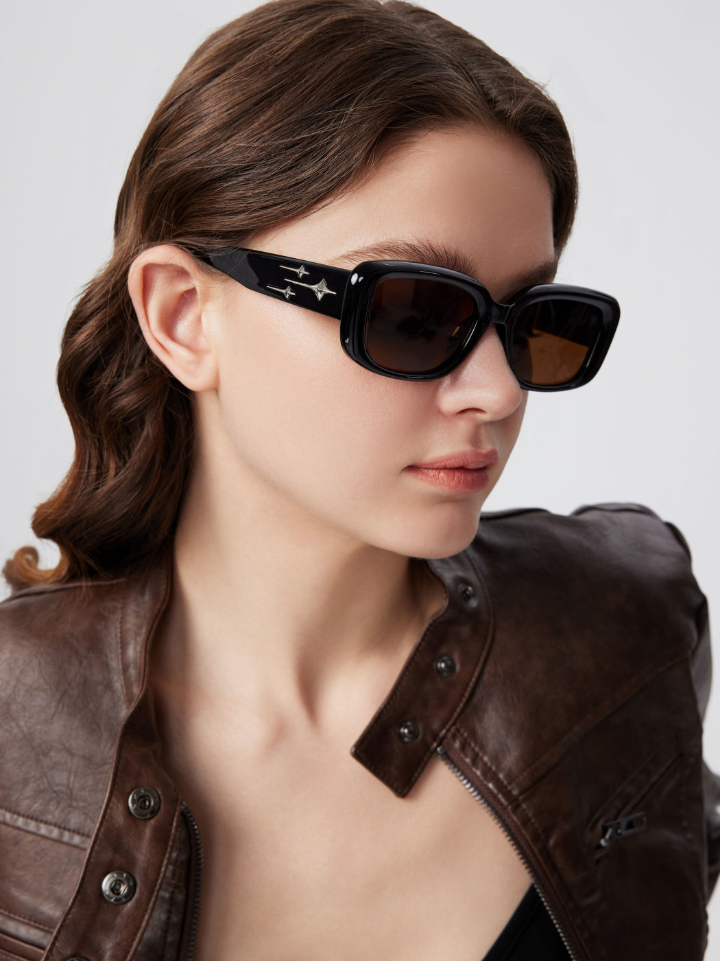 Stern-Dekor Rechteckige Brille