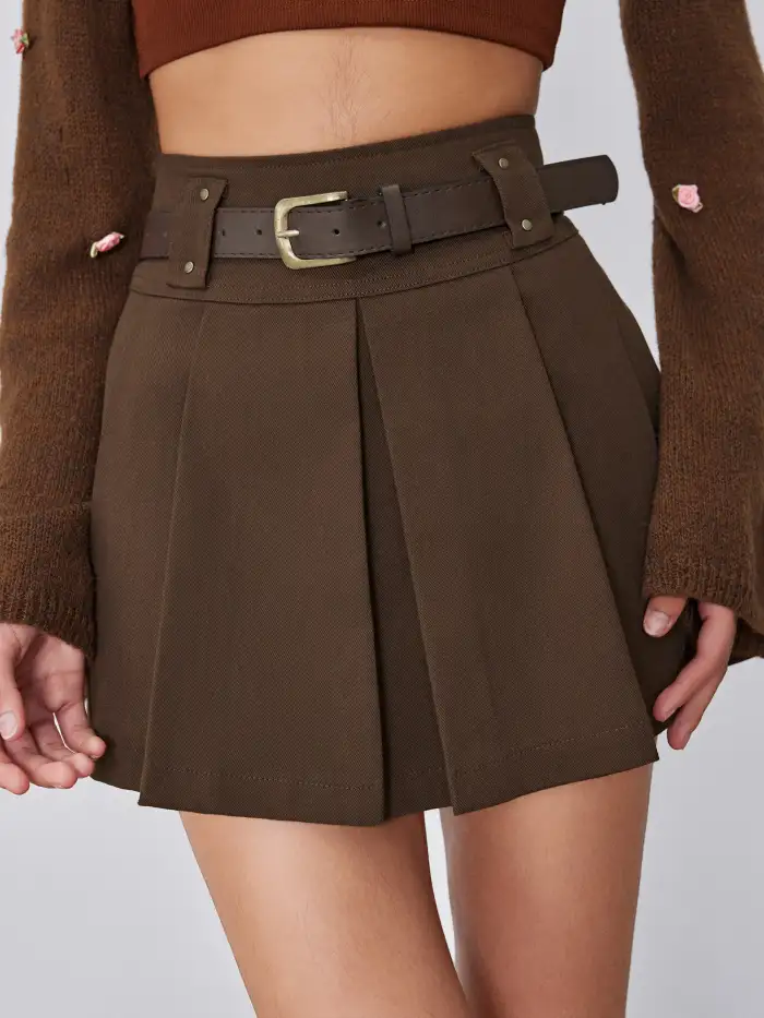 Knit Fabric CDR Low Rise Ruched Ruffle Hem Mini Skirt For Daily Casual