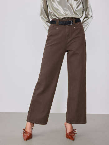 Denim High Waist Wide Leg Jeans