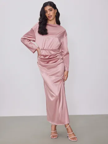 High Neck Knotted Maxi Dress