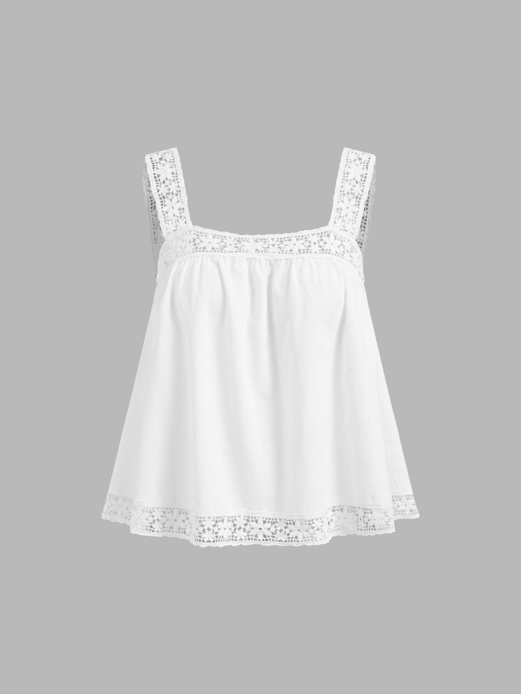 Square Neck Lacework Tank Top