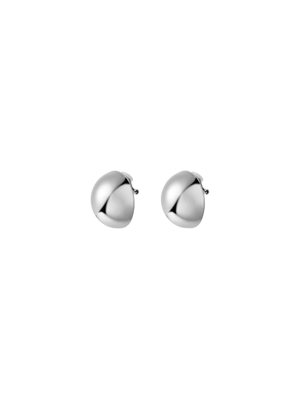 Hemispheric Stainless Steel Ear Clips