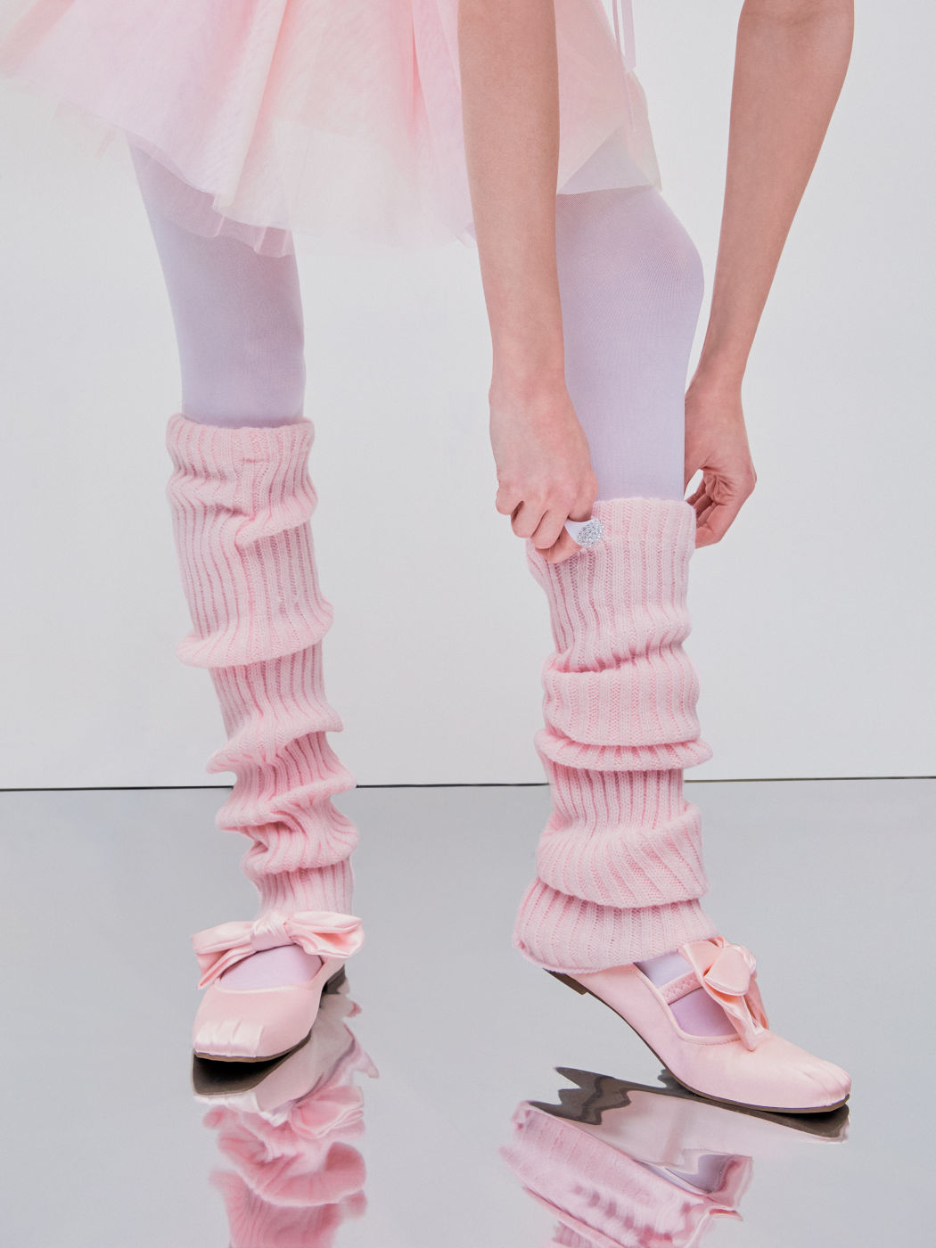 Schleifen-Dekor Satin Mary Jane Schuhe