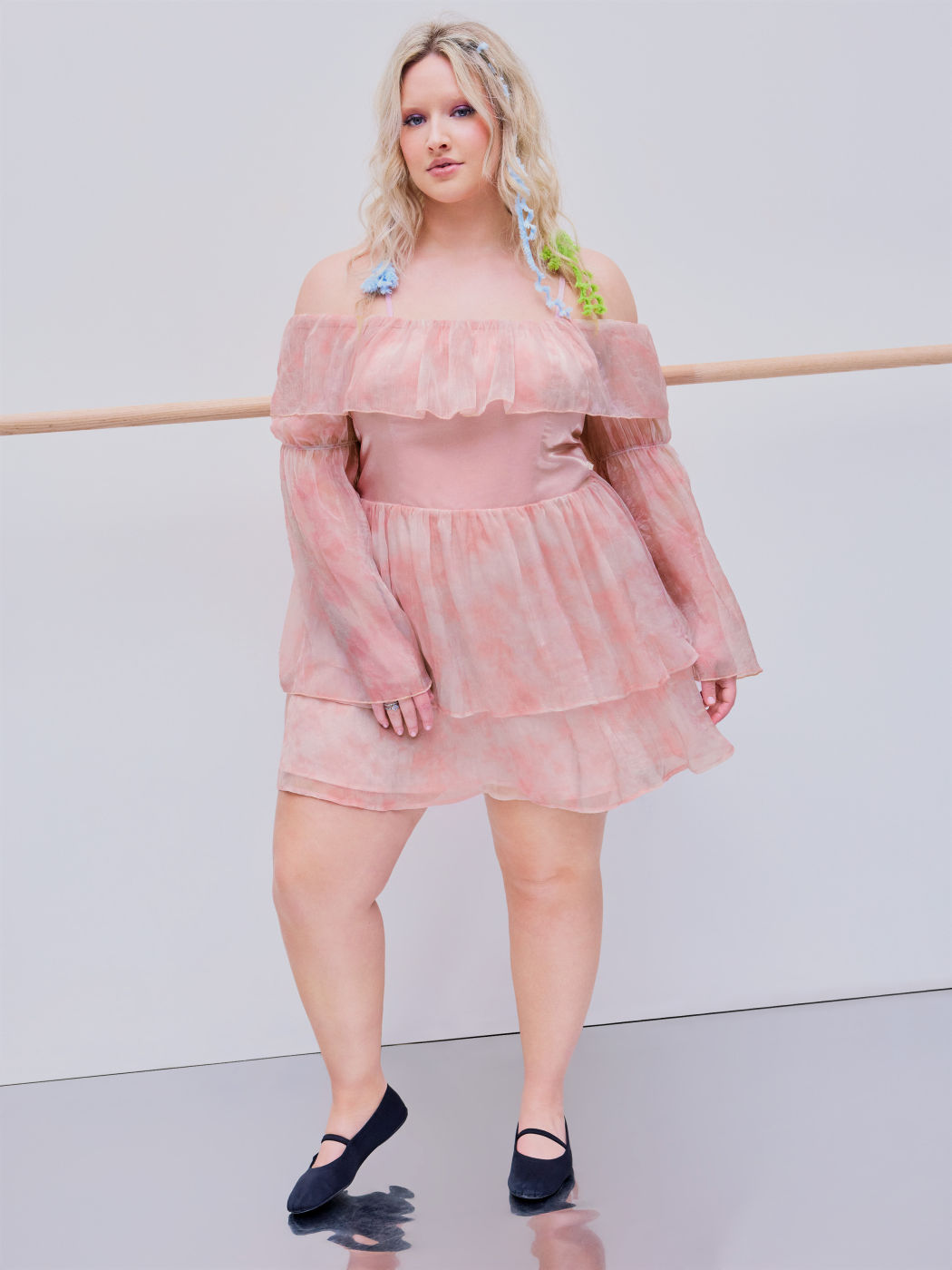 Off-Shoulder Floral Mini Dress Curve & Plus