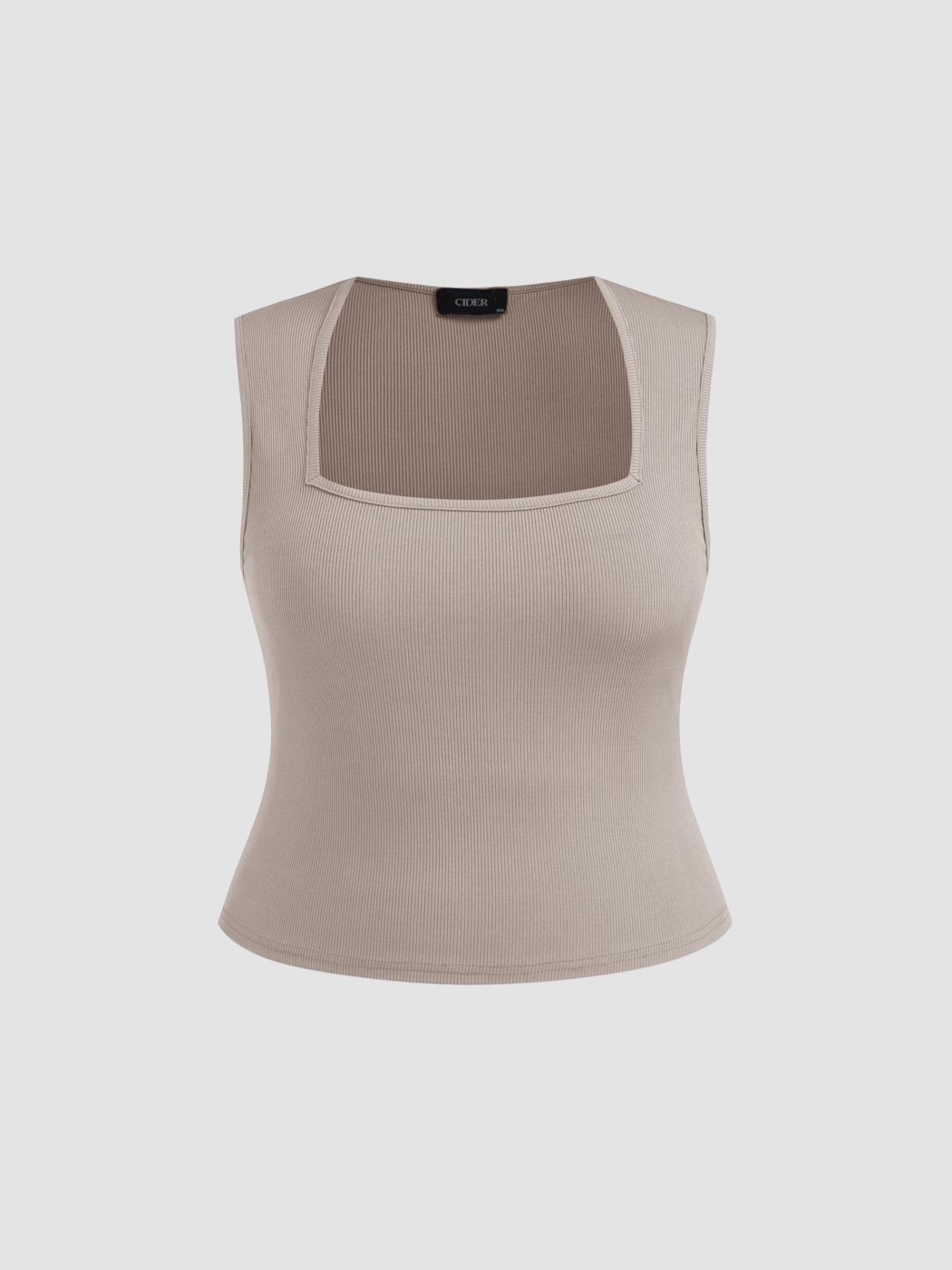 Solid Tank Top & Pleated Mini Skirt Curve & Plus