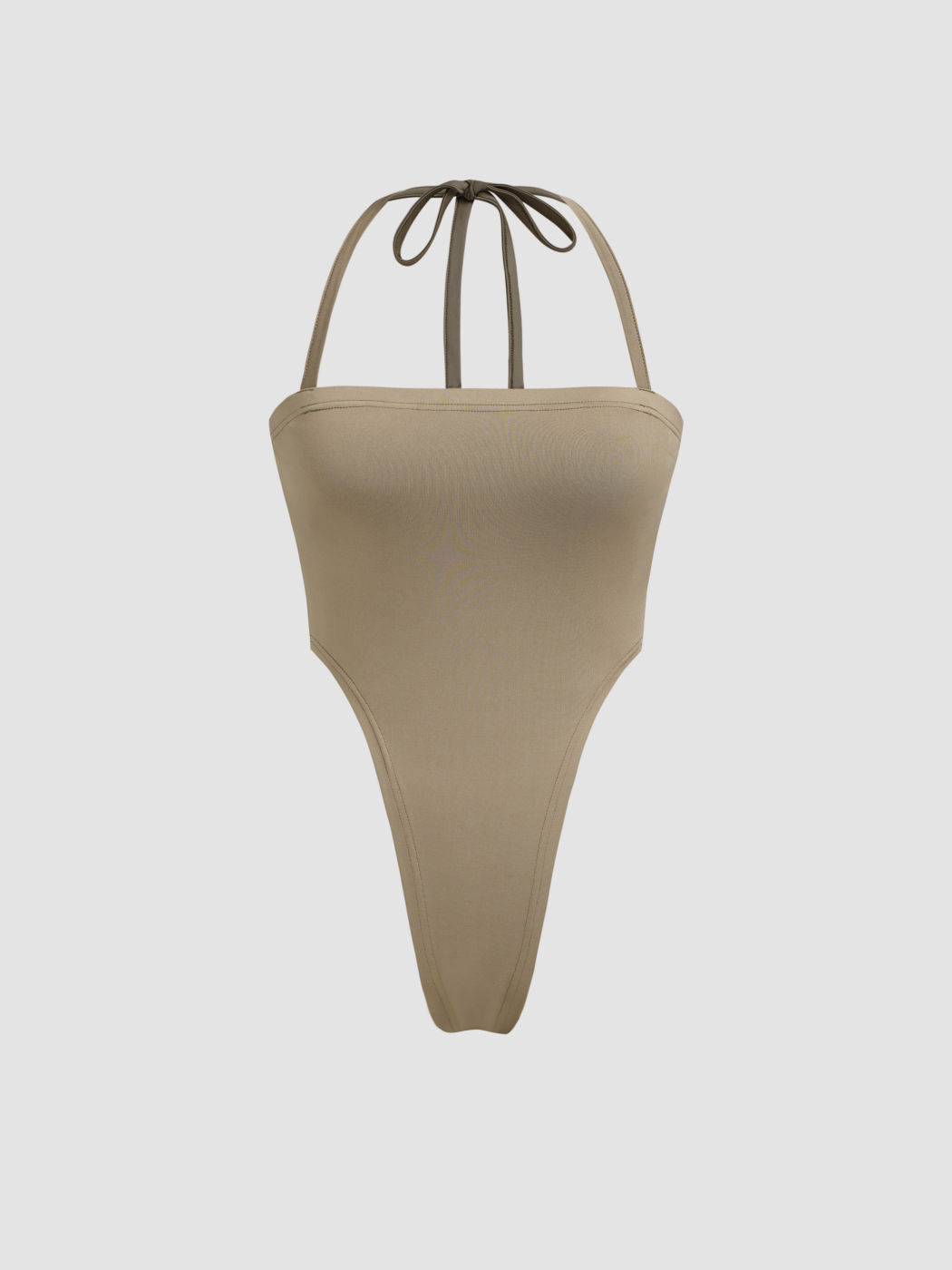 Halter Solid Knotted Bodysuit