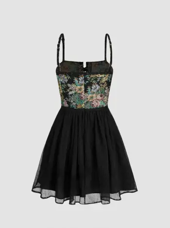 Mini abito corsetto Secret Garden