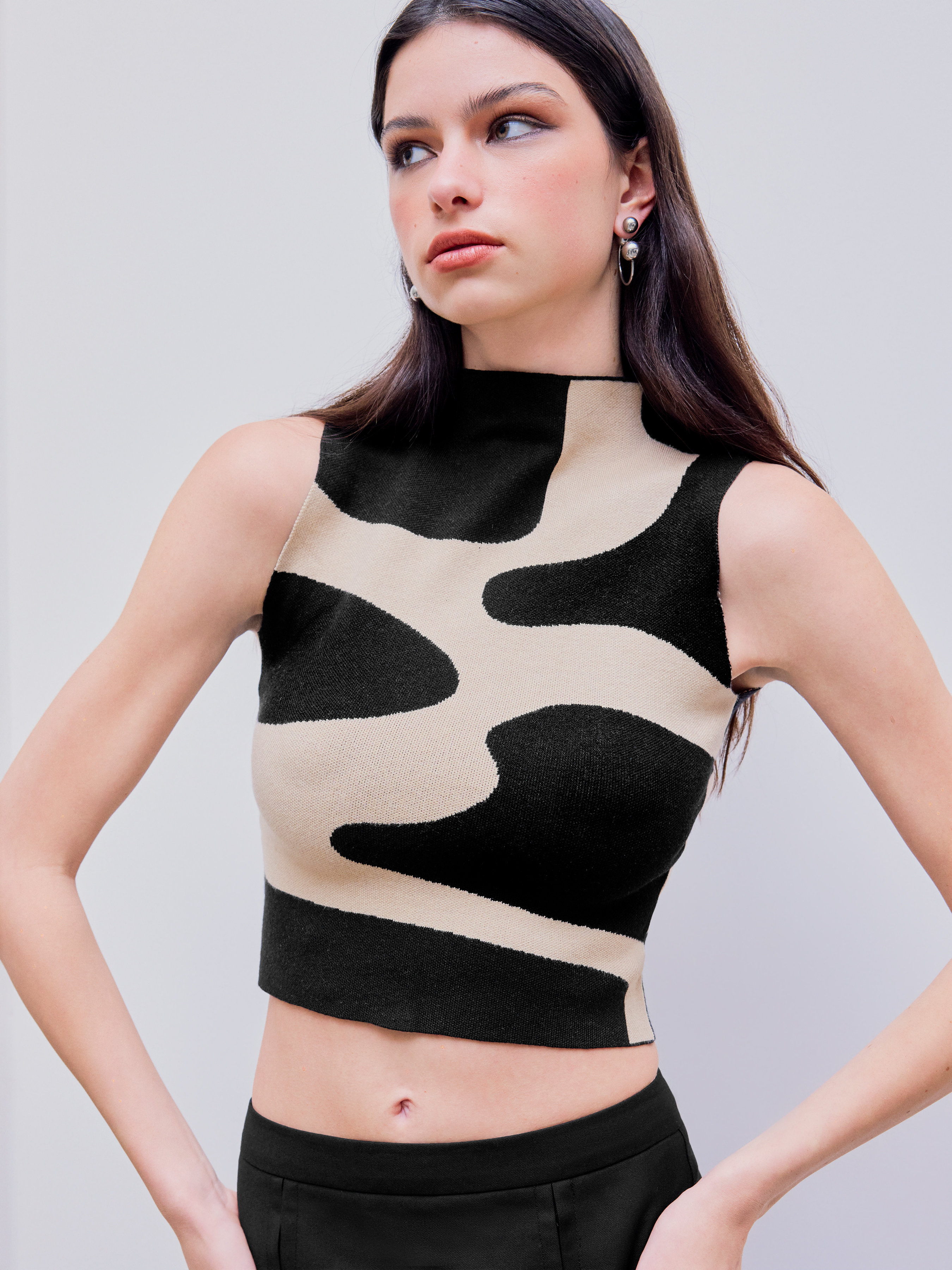 Office Siren Countryside Core Knit Fabric Knitted Zebra