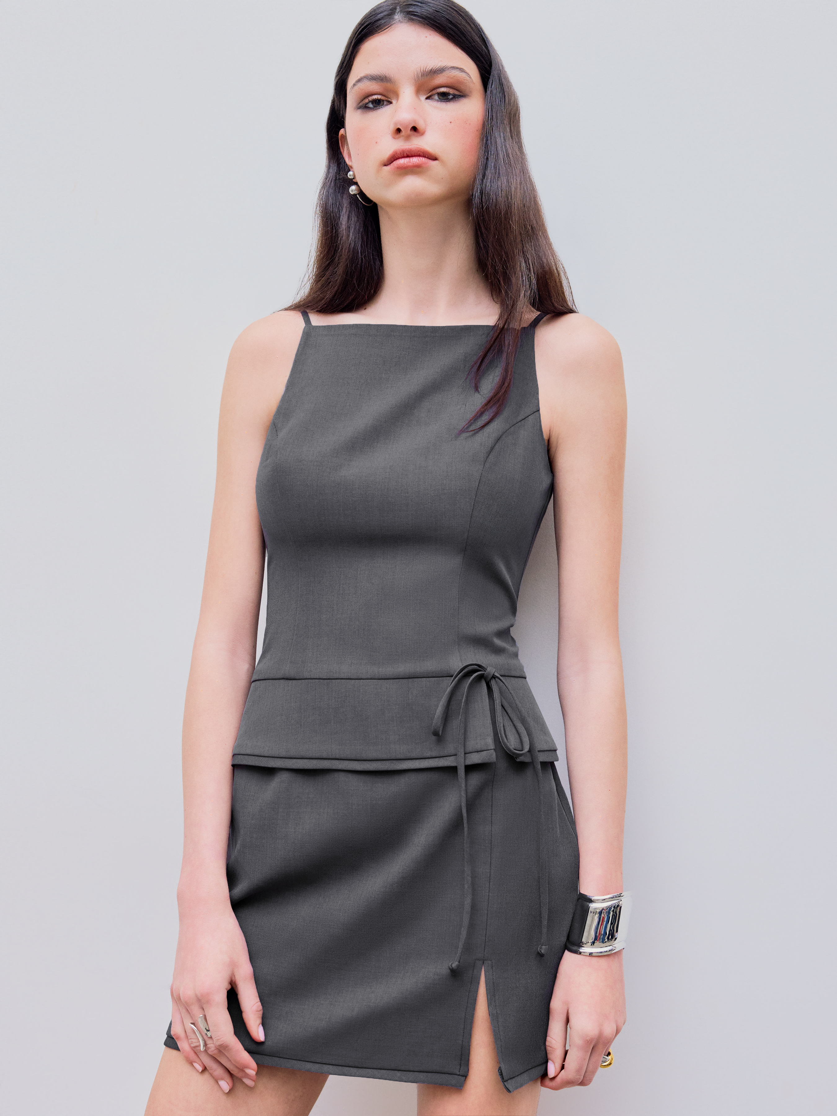 Tier Voluminous Mini Dress - Foil Foliage - Stine Goya
