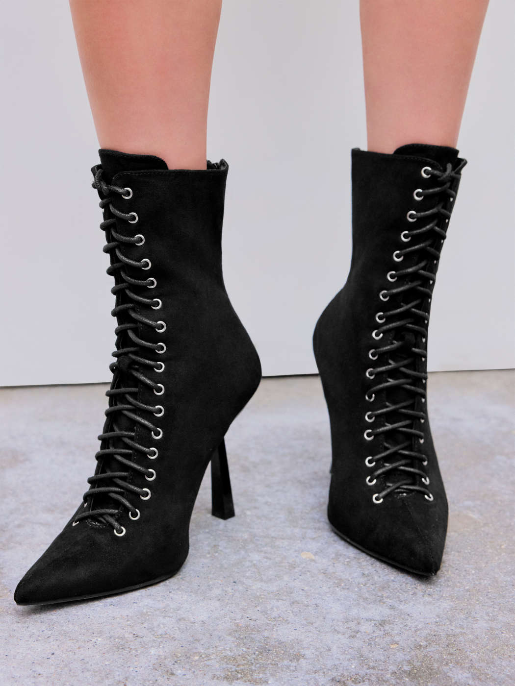 Halloween Lace Up Pointed Toe Ankle Boots For Music Festival/Live