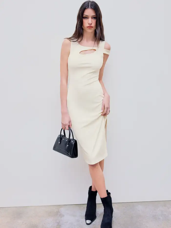 White Dress White Graduation Dresses Jersey Asymmetrical Neck Split Maxi Dress For Date Party/Clubbing White Dress White Graduation Dresses Jersey Asymmetrical Neck Split Maxi Dress For Date Party/Clubbing