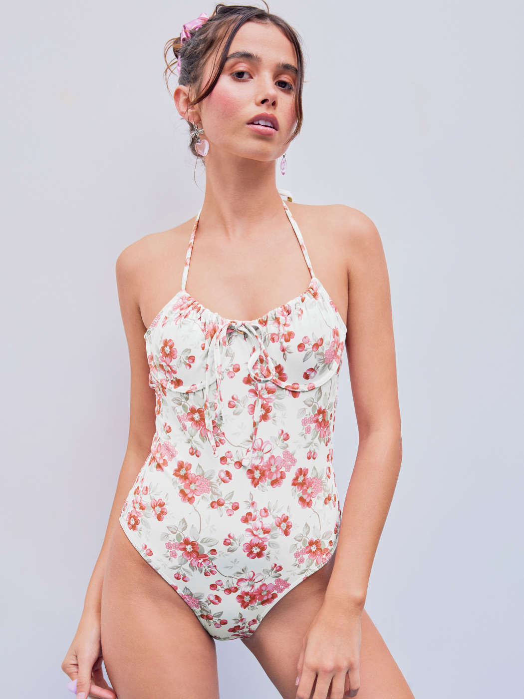 Controllo della pancia Tessuto in maglia Costume da bagno intero