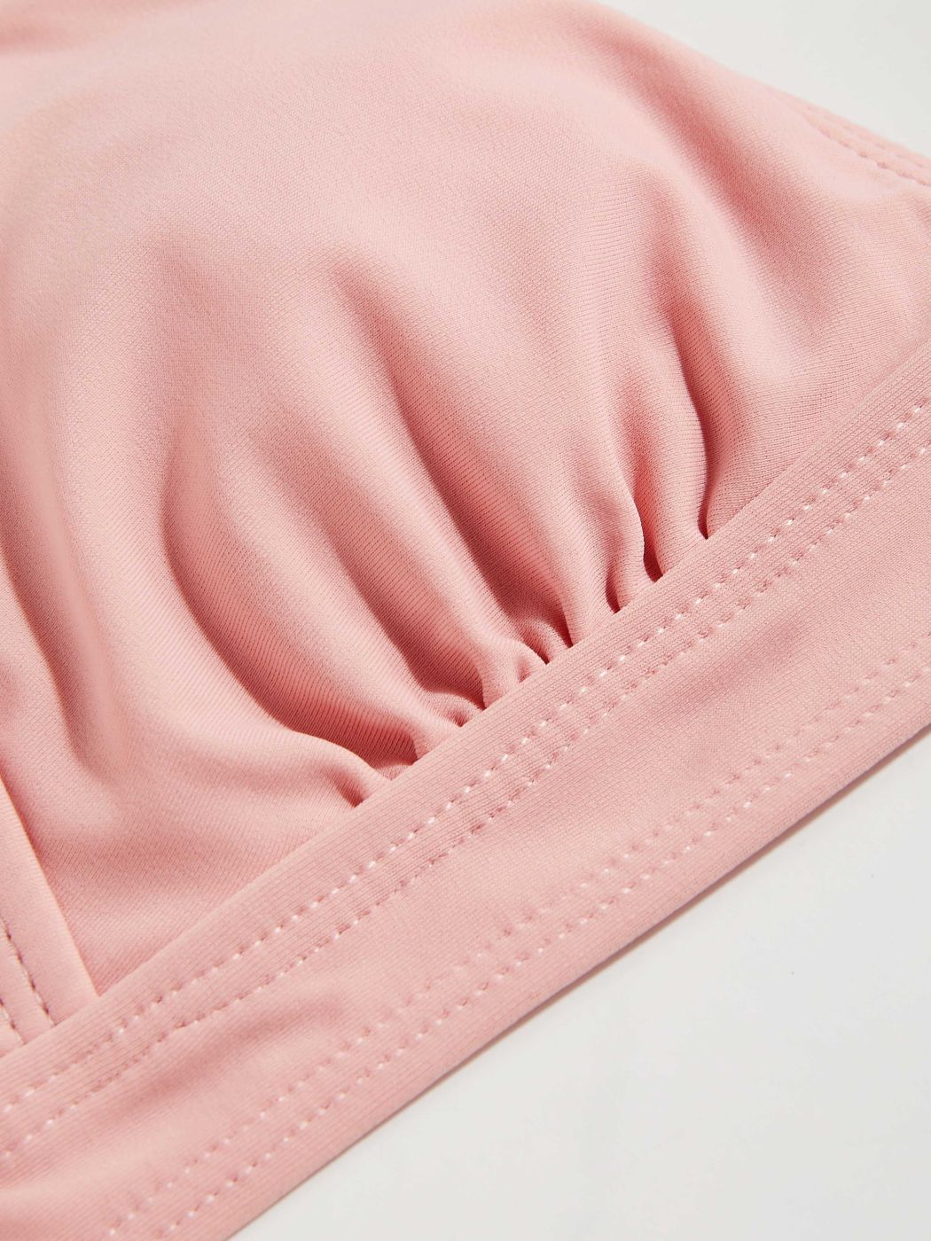 Solid Halter Tie Back Bikini Swimsuit