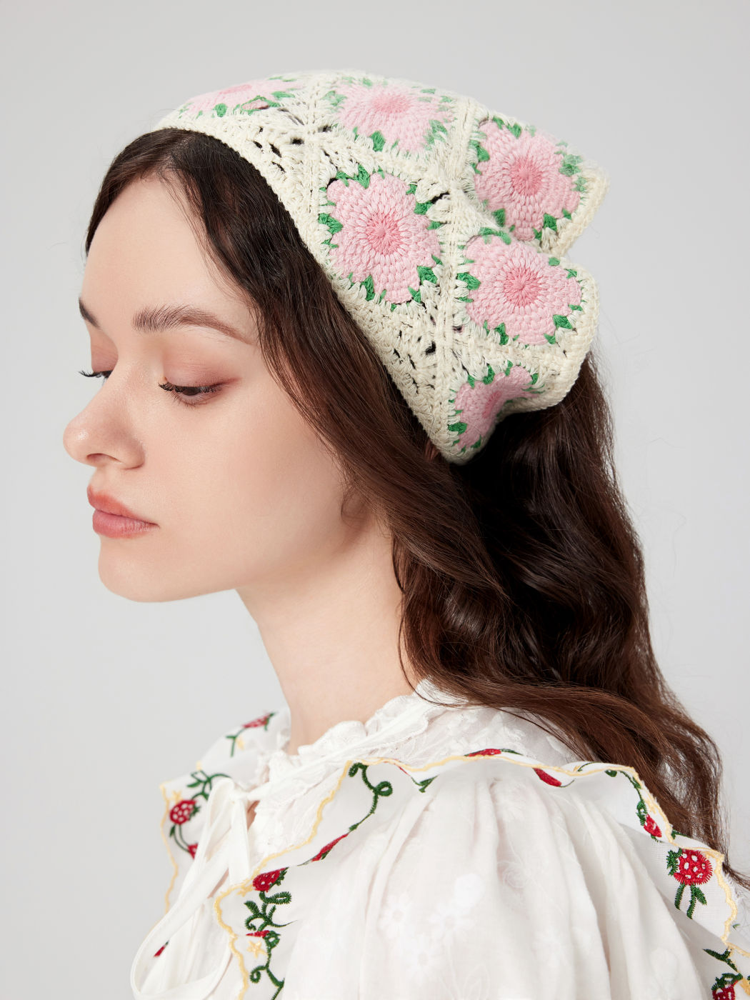Floral Cotton Headscarf