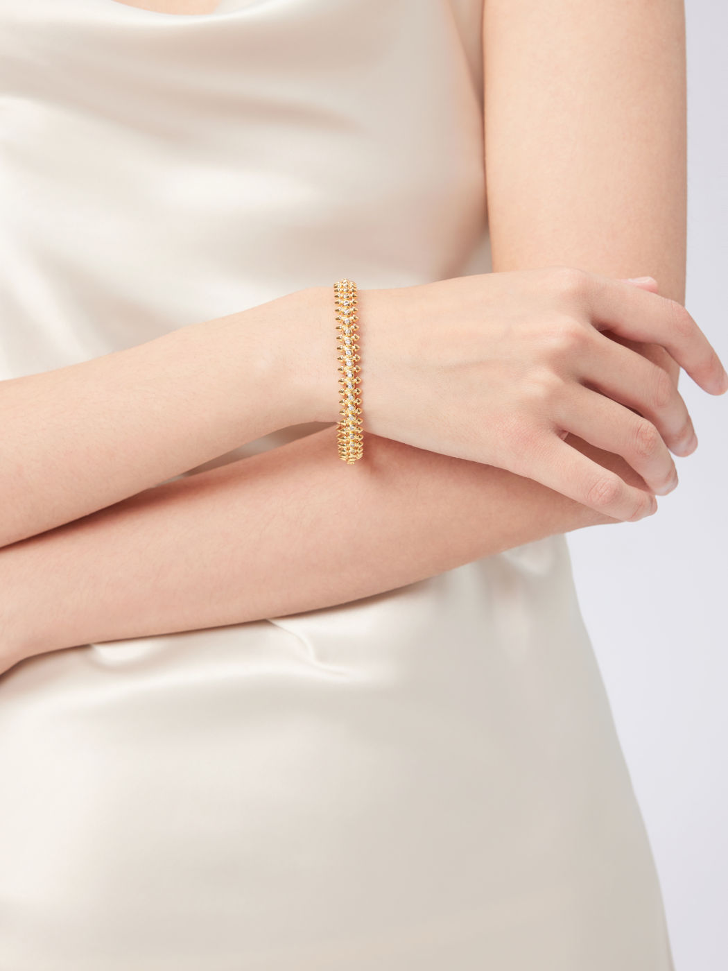  Rhinestone Decor Alloy Bracelets