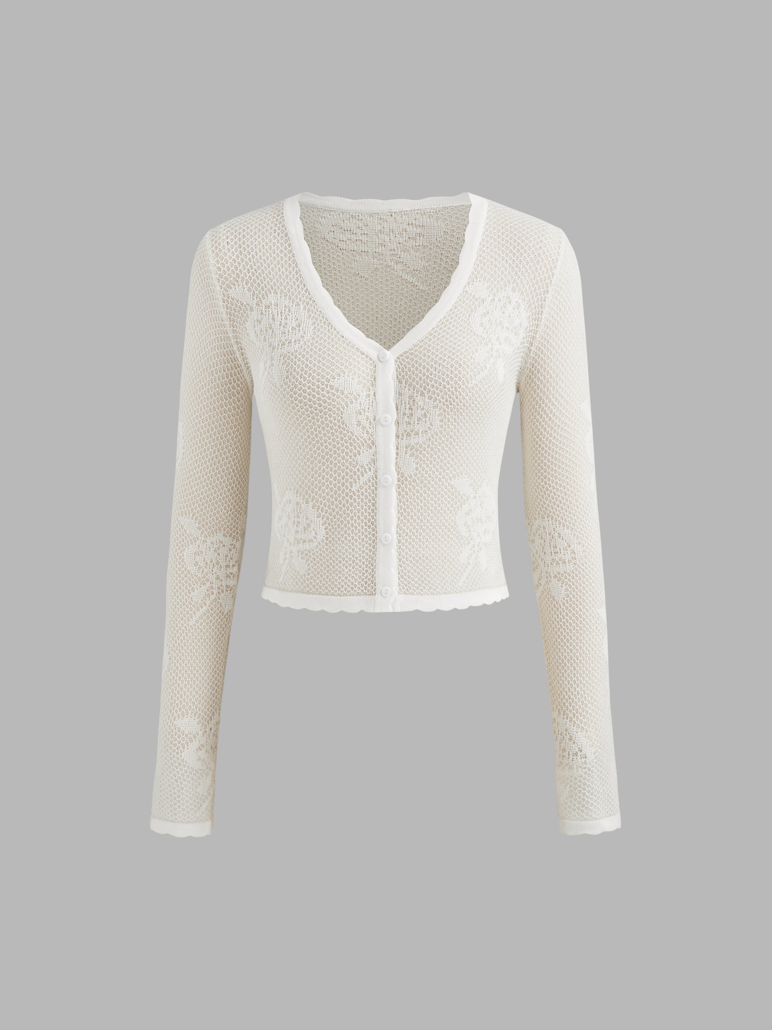 Knit Long Sleeve Crop Top With Gold Buckle