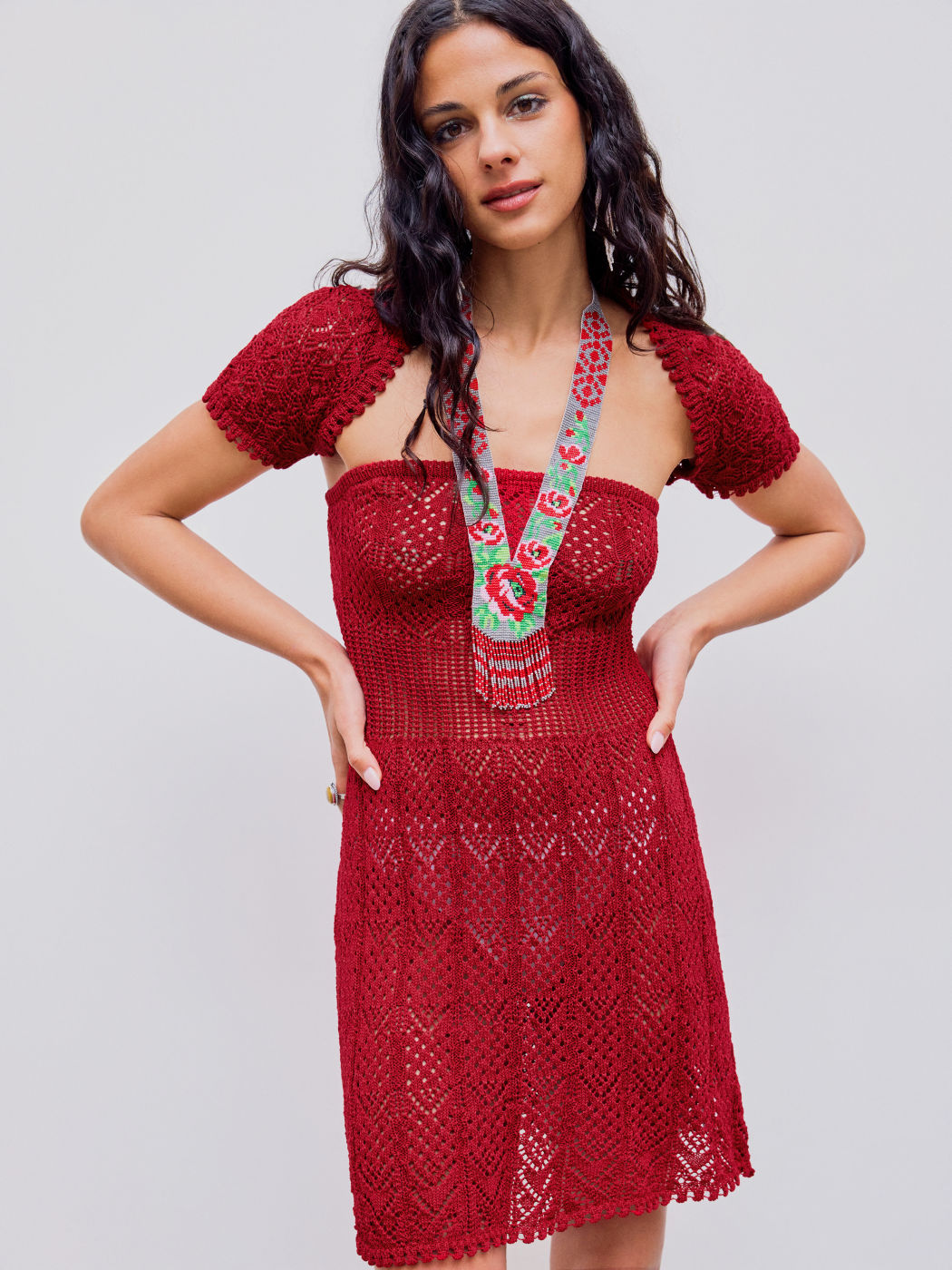 Knitted Tube Mini Dress & Short Sleeve Shrug