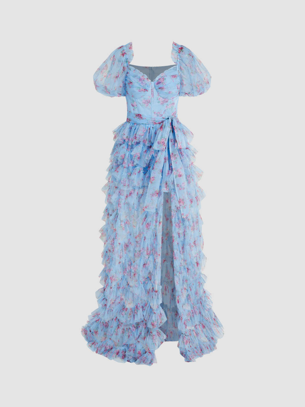 Ruffled Layers Sweetheart Gradient Dress Ruffled Layers Sweetheart Gradient Dress